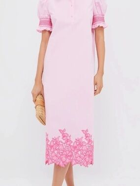 Hyacinth House Floral Embroidered Eliza Midi Dress, like new